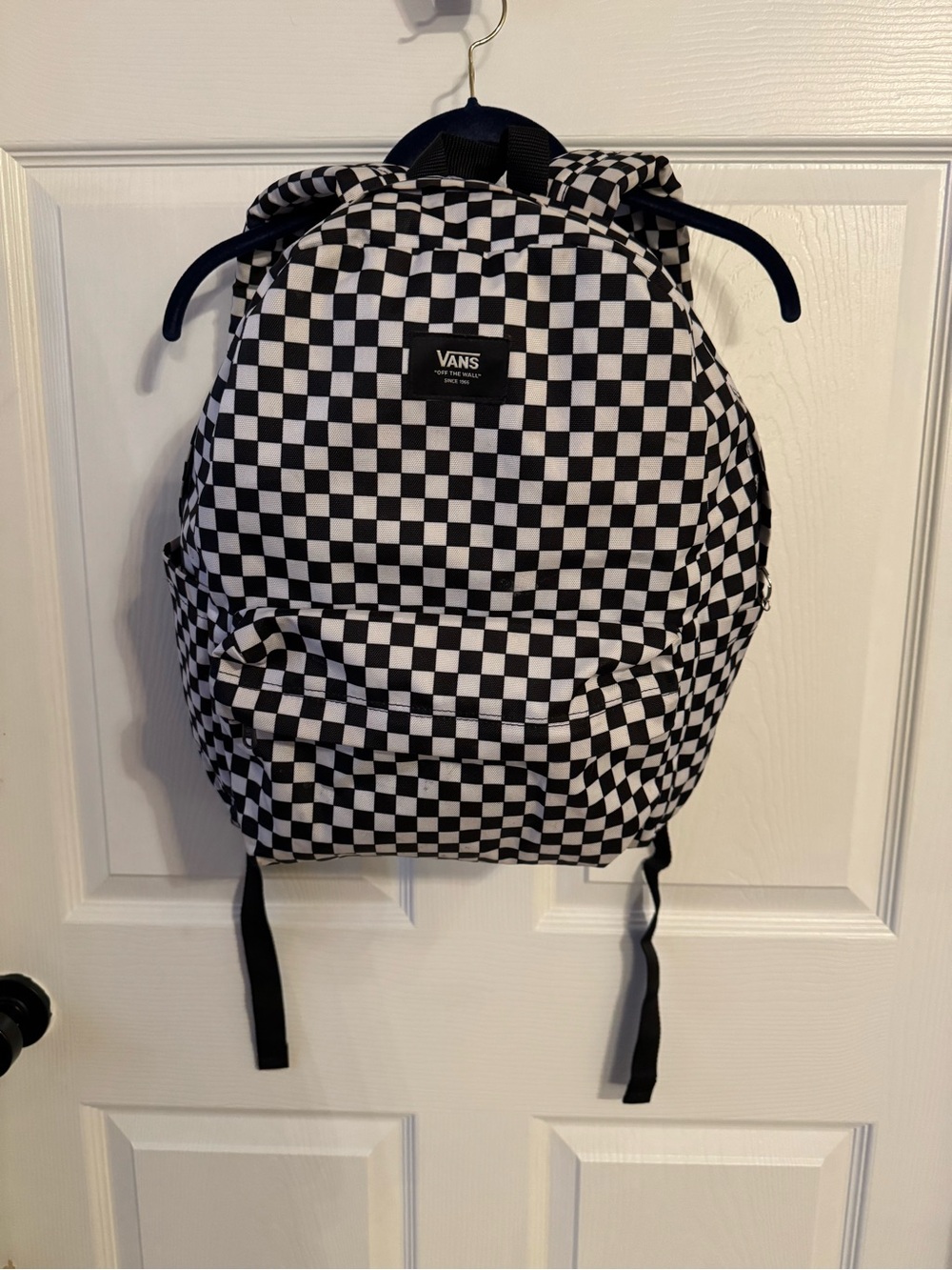 Vans Old Skool Checkerboard Backpack Black White 22L Laptop Sleeve